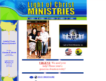 Tablet Screenshot of lightofchristministriesinc.org